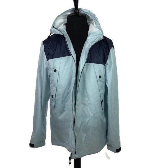 Noize NEW Mens Blue Colorblock Oden Hooded Zip Up Windbreaker Ret. $198 Size XL - Picture 3 of 8